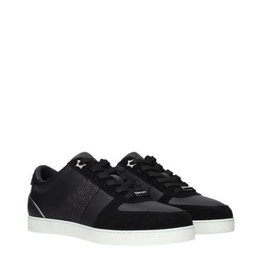 Jimmy Choo Black Leather Low Tops