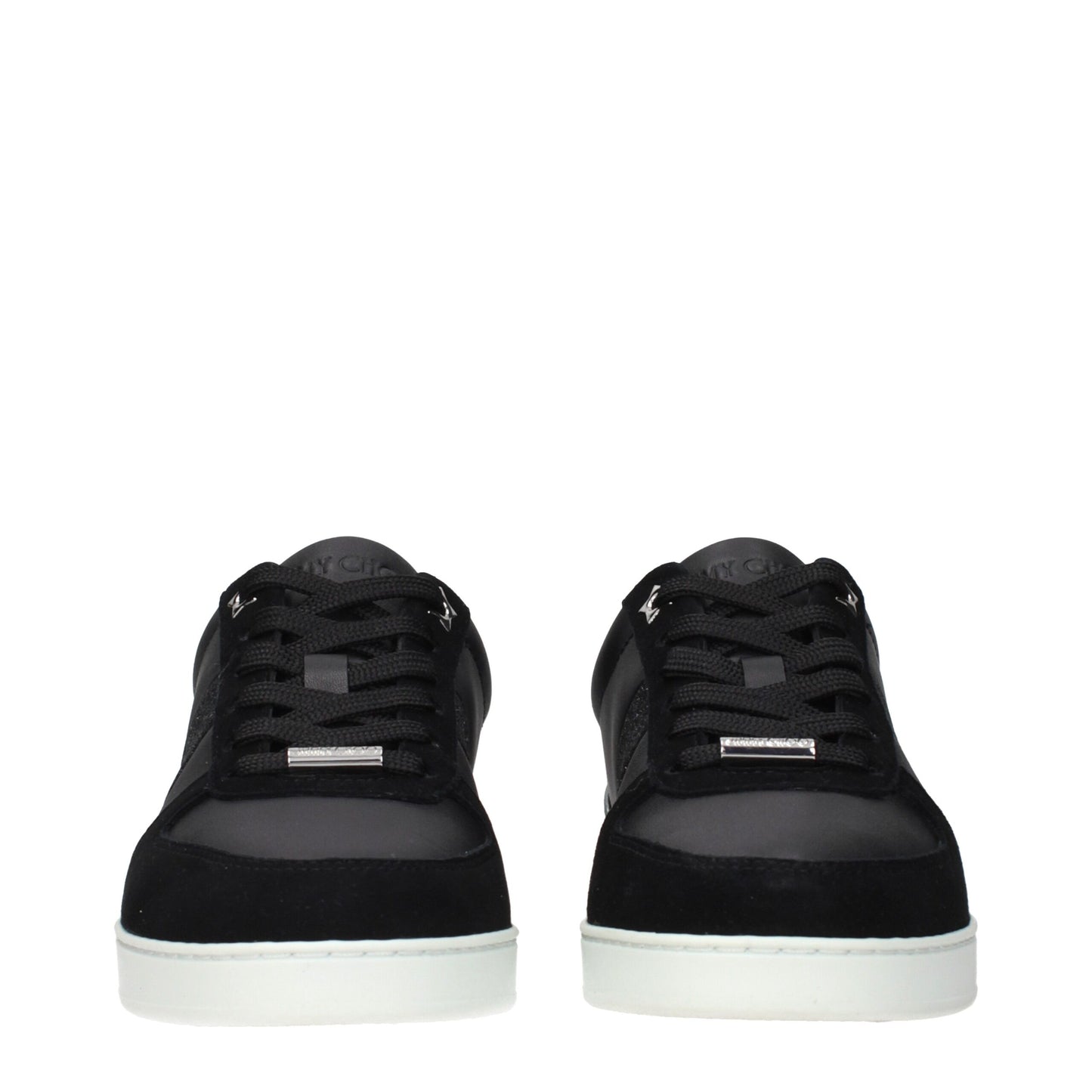Jimmy Choo Black Leather Low Tops