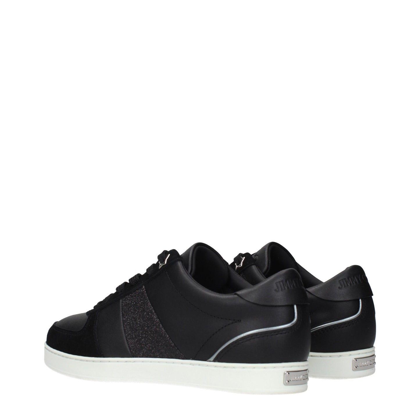 Jimmy Choo Black Leather Low Tops