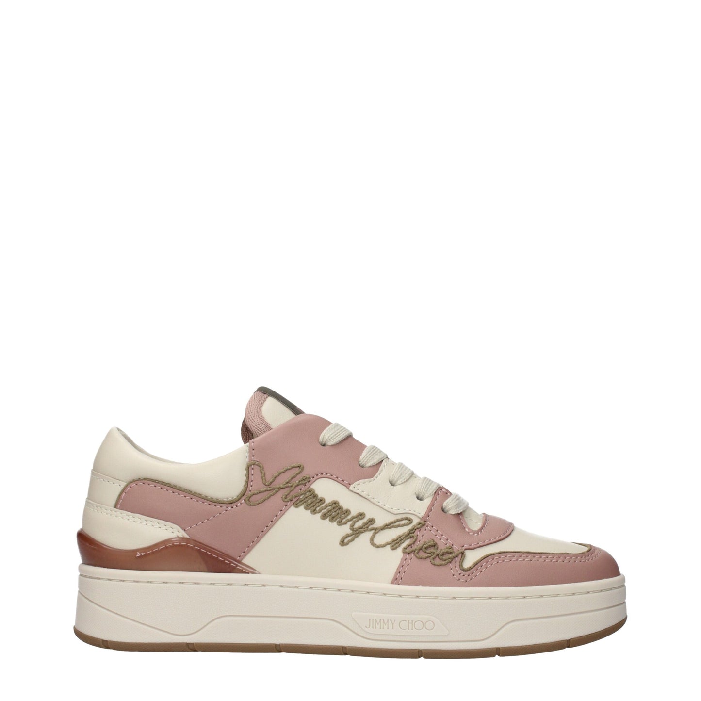 Jimmy Choo Pink Leather Low Tops