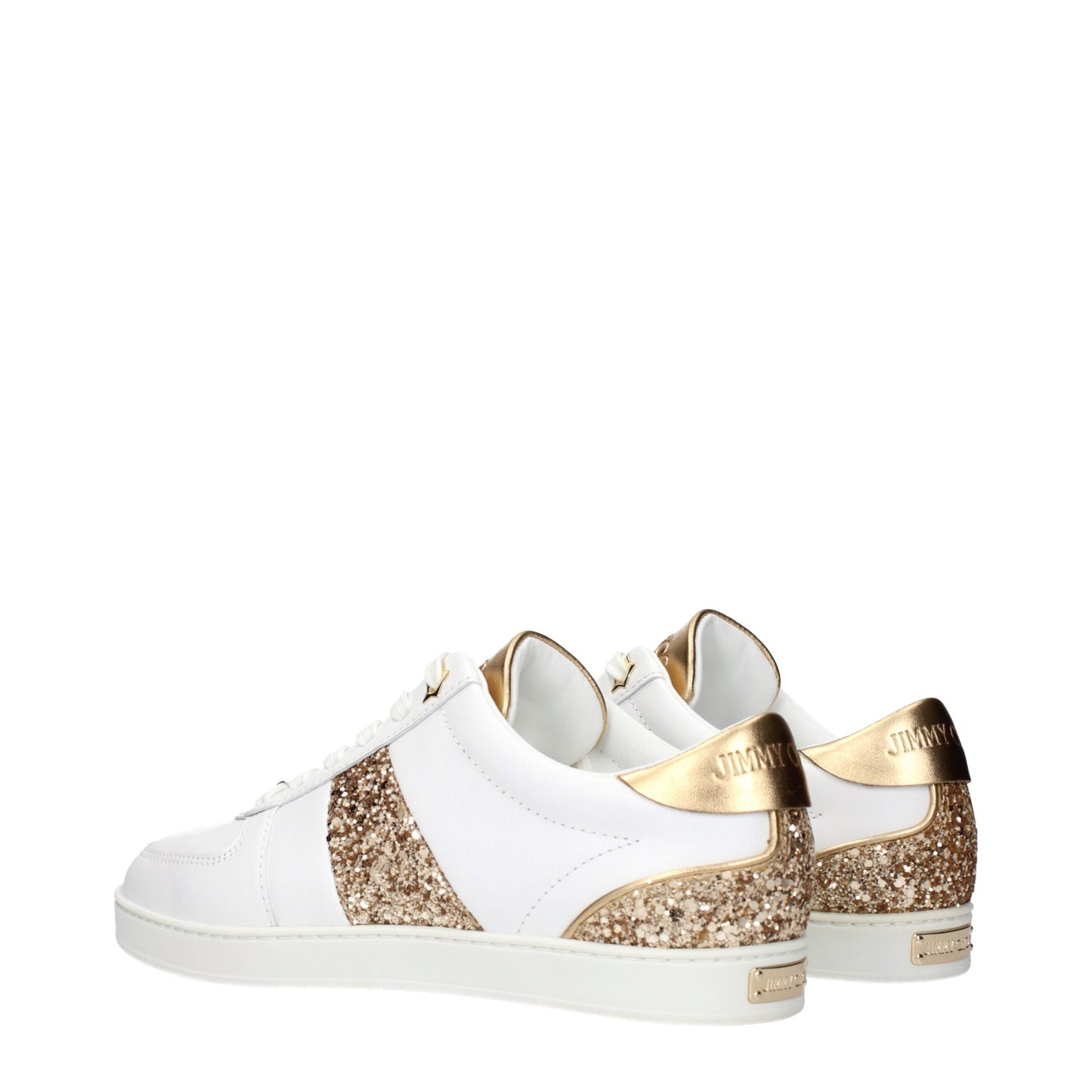 Jimmy Choo White Leather Low Tops
