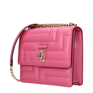 Jimmy Choo Pink Leather Shoulder Bags