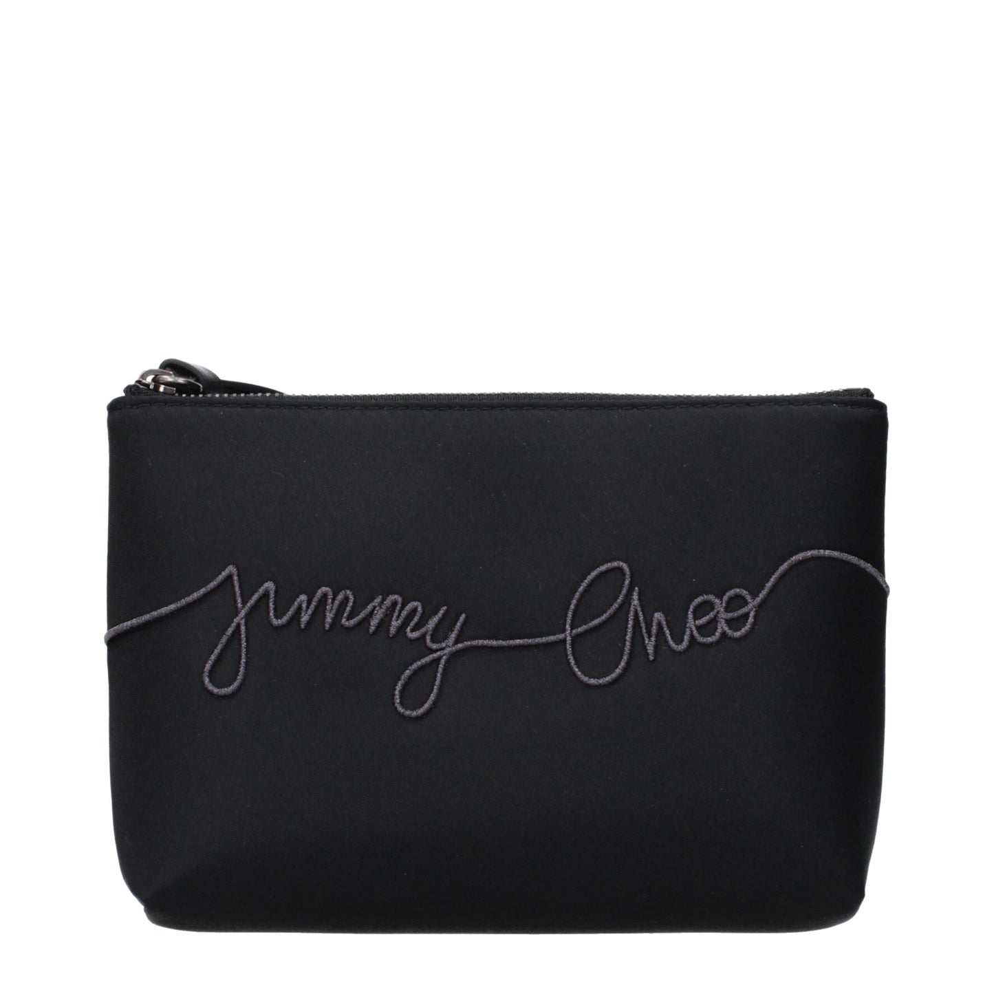 Jimmy Choo Black Satin Clutch Bags