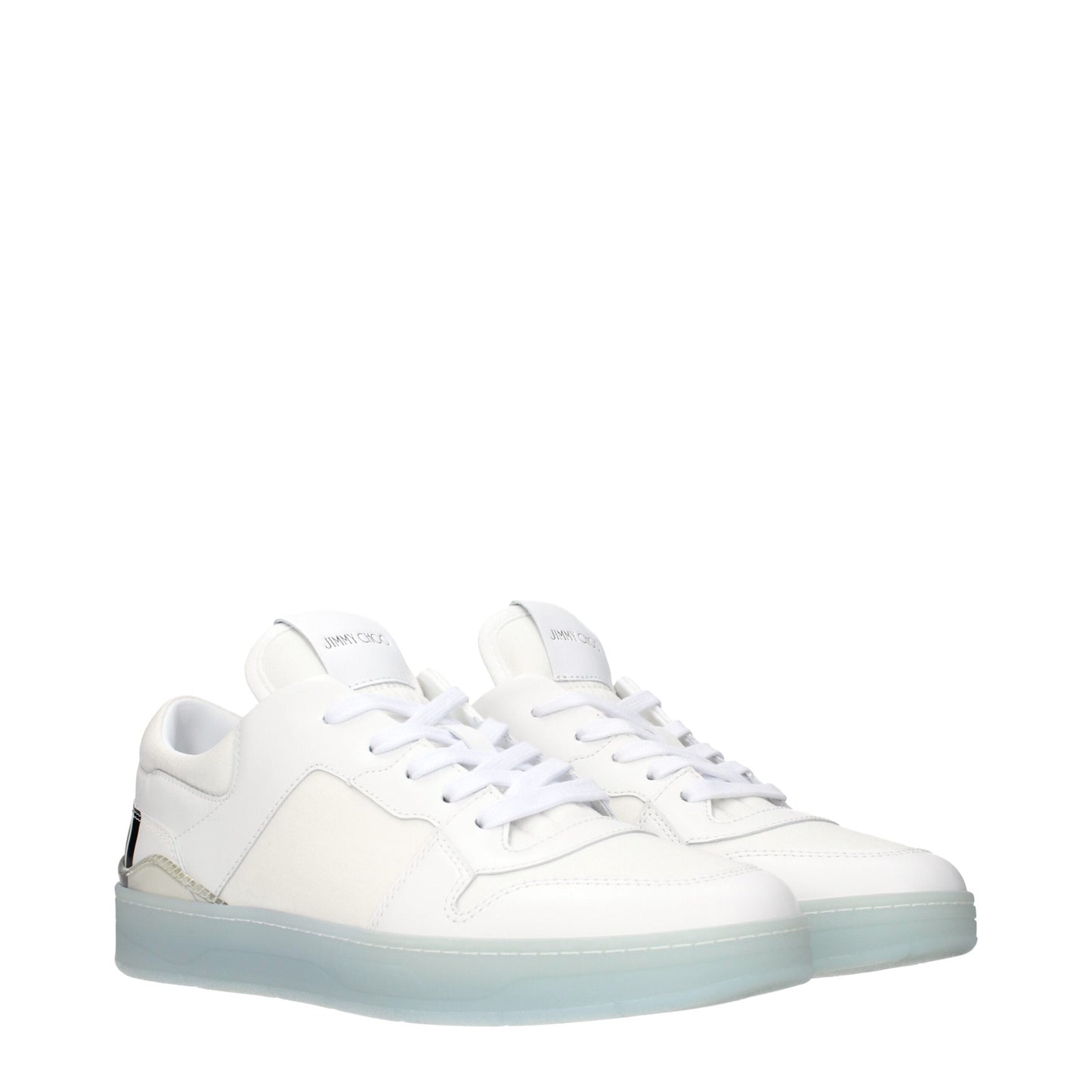 Jimmy Choo White Leather Low Tops
