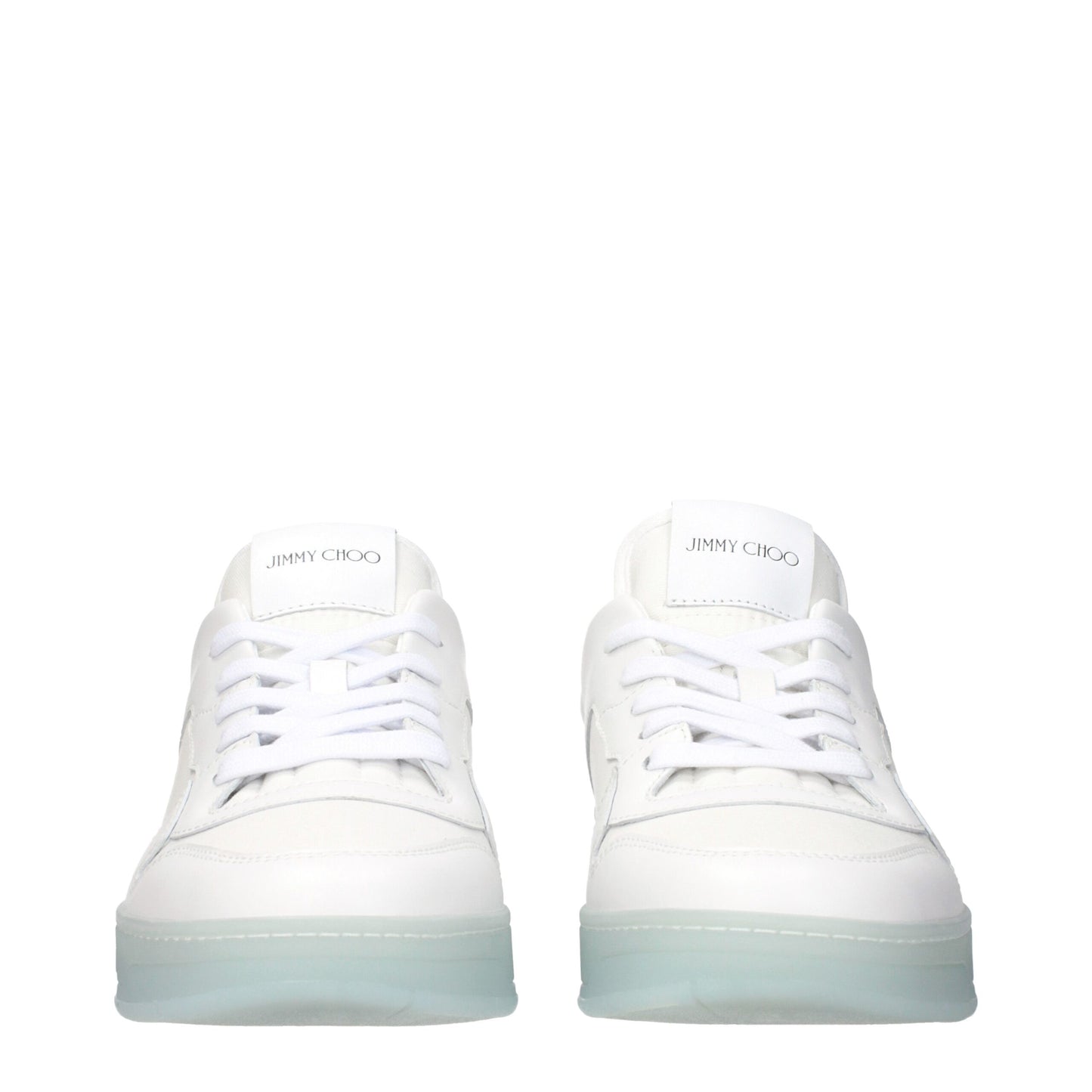 Jimmy Choo White Leather Low Tops