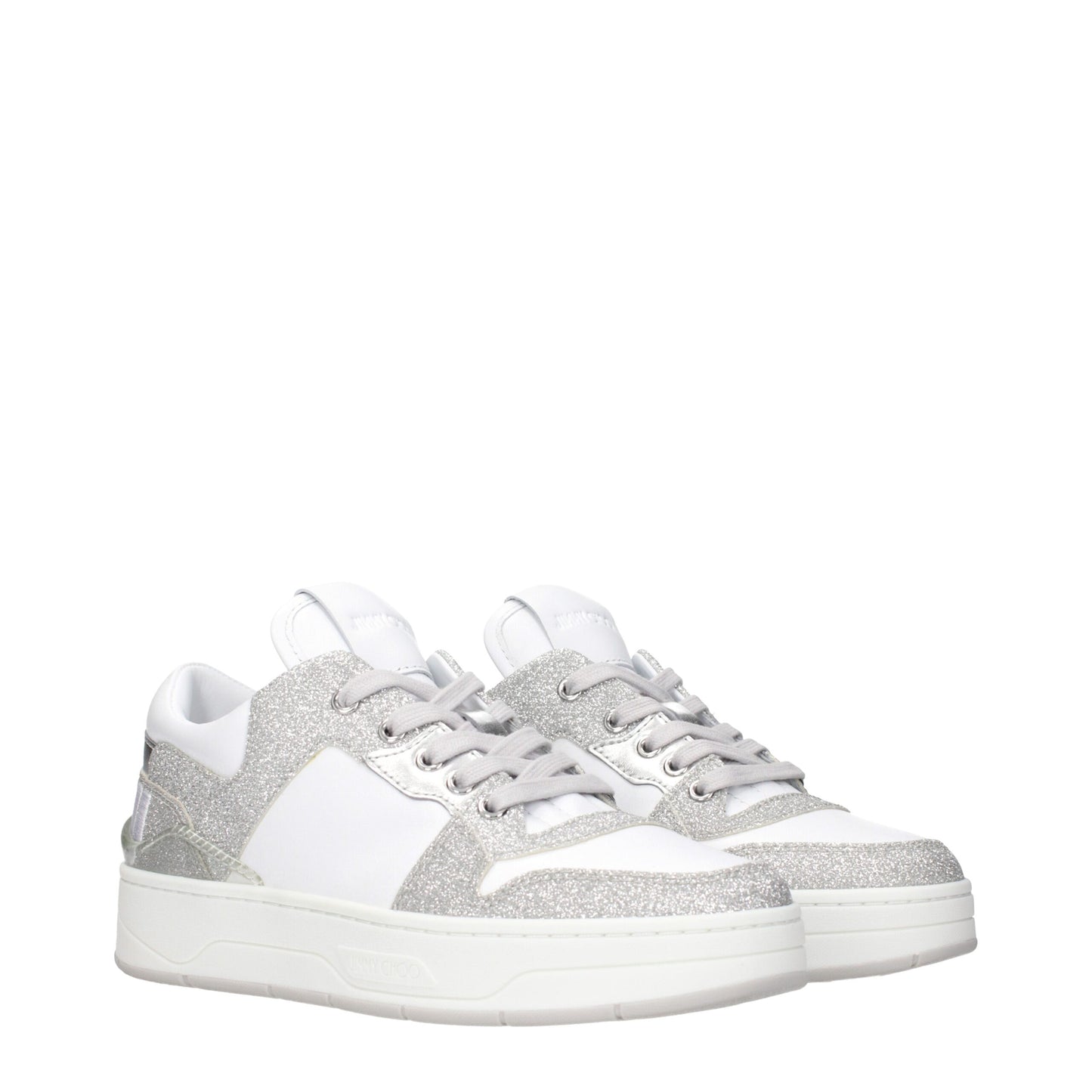 Jimmy Choo White Leather Low Tops