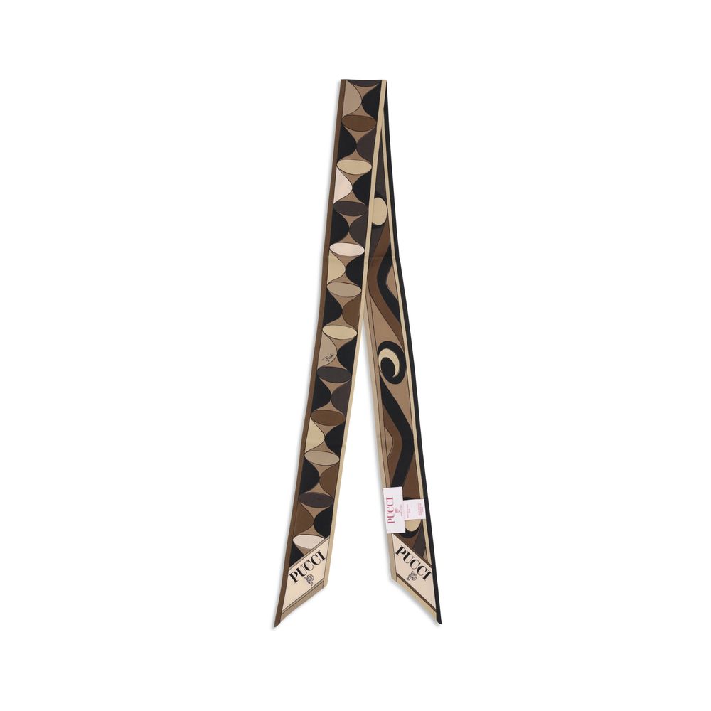 Emilio Pucci Manuba and Moiré print silk Scarf