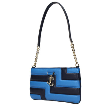Jimmy Choo Blue Leather Shoulder Bags