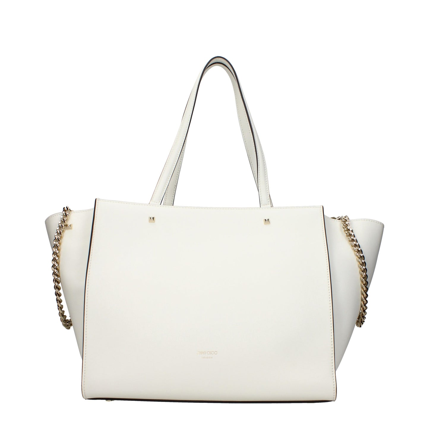 Jimmy Choo White Leather Shoulder Bags