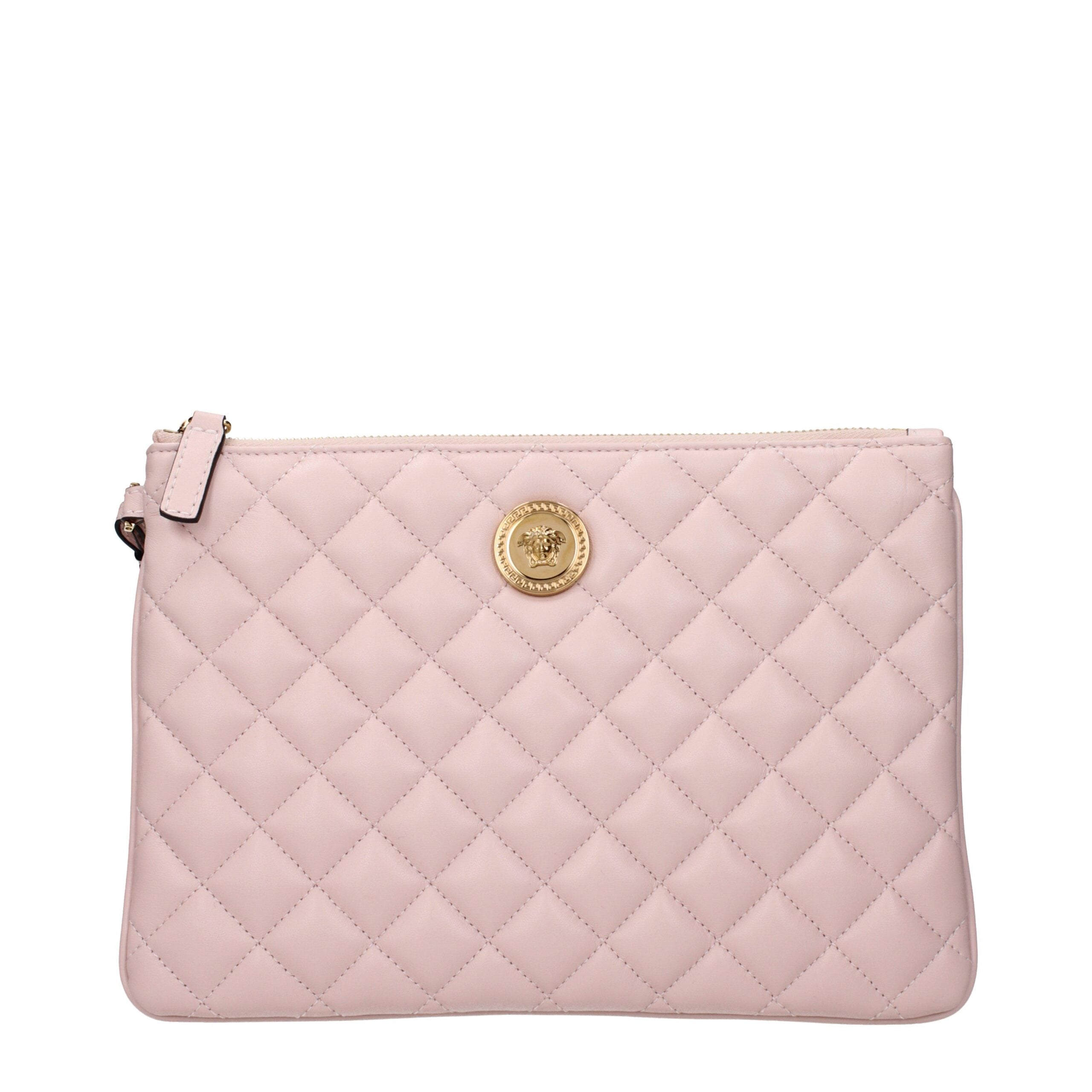 Versace Pink Leather Clutch Bags