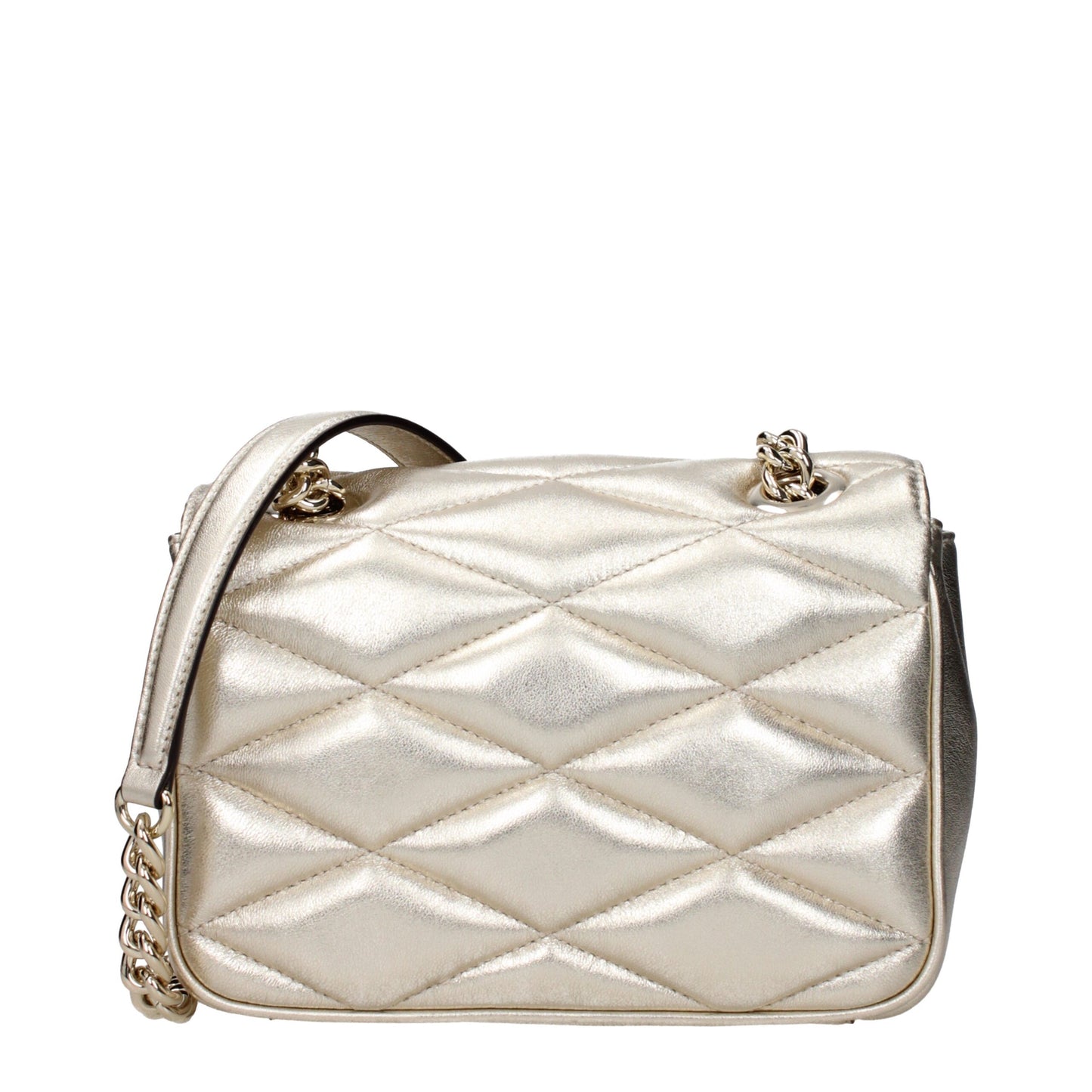 Jimmy Choo Gold Leather Shoulder Bags