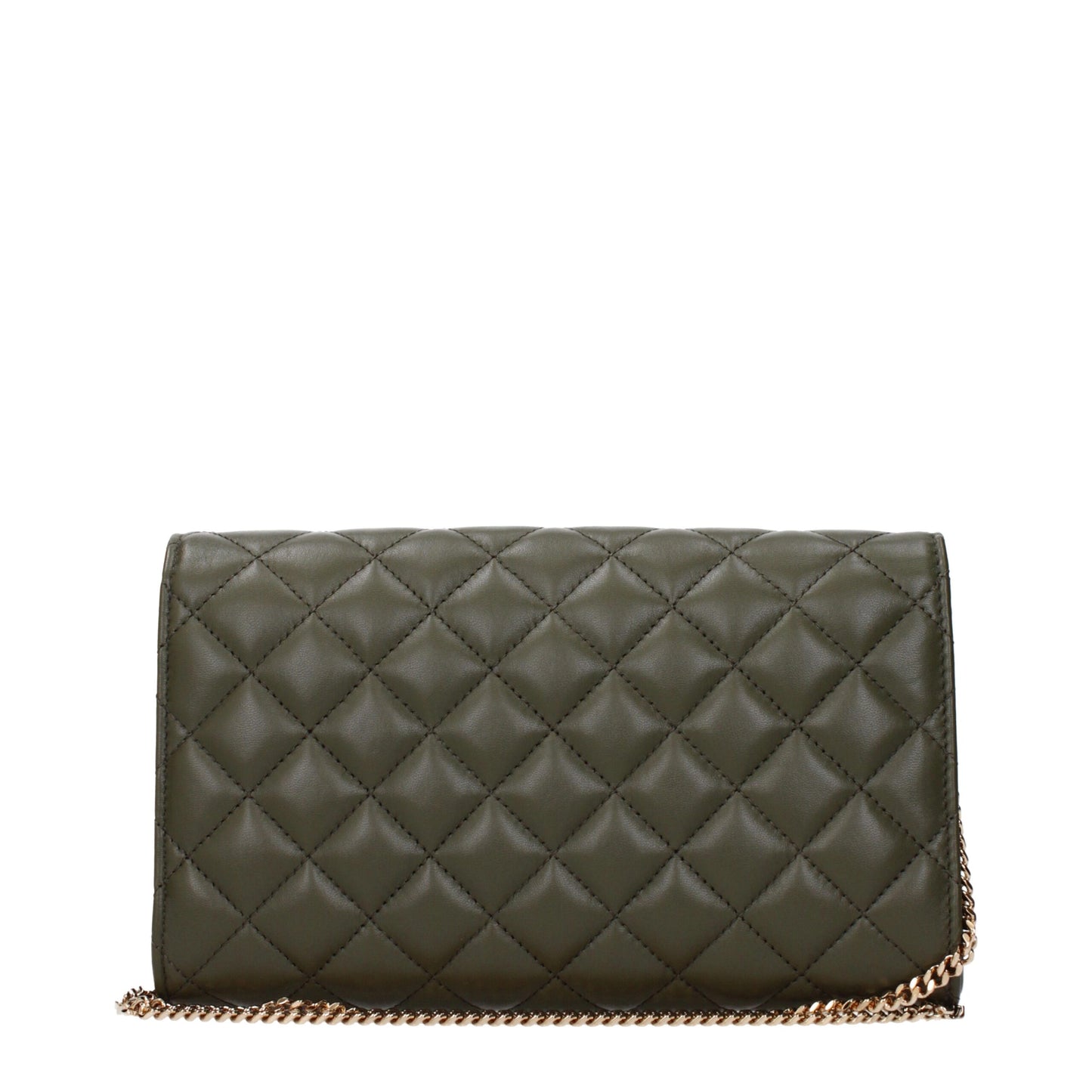 Versace Green Leather Clutch Bags