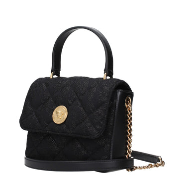 Versace Black Fabric Handbags