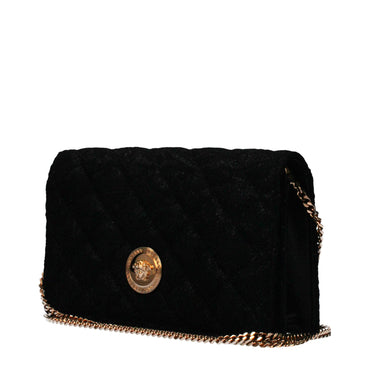 Versace Black Fabric Clutch Bags