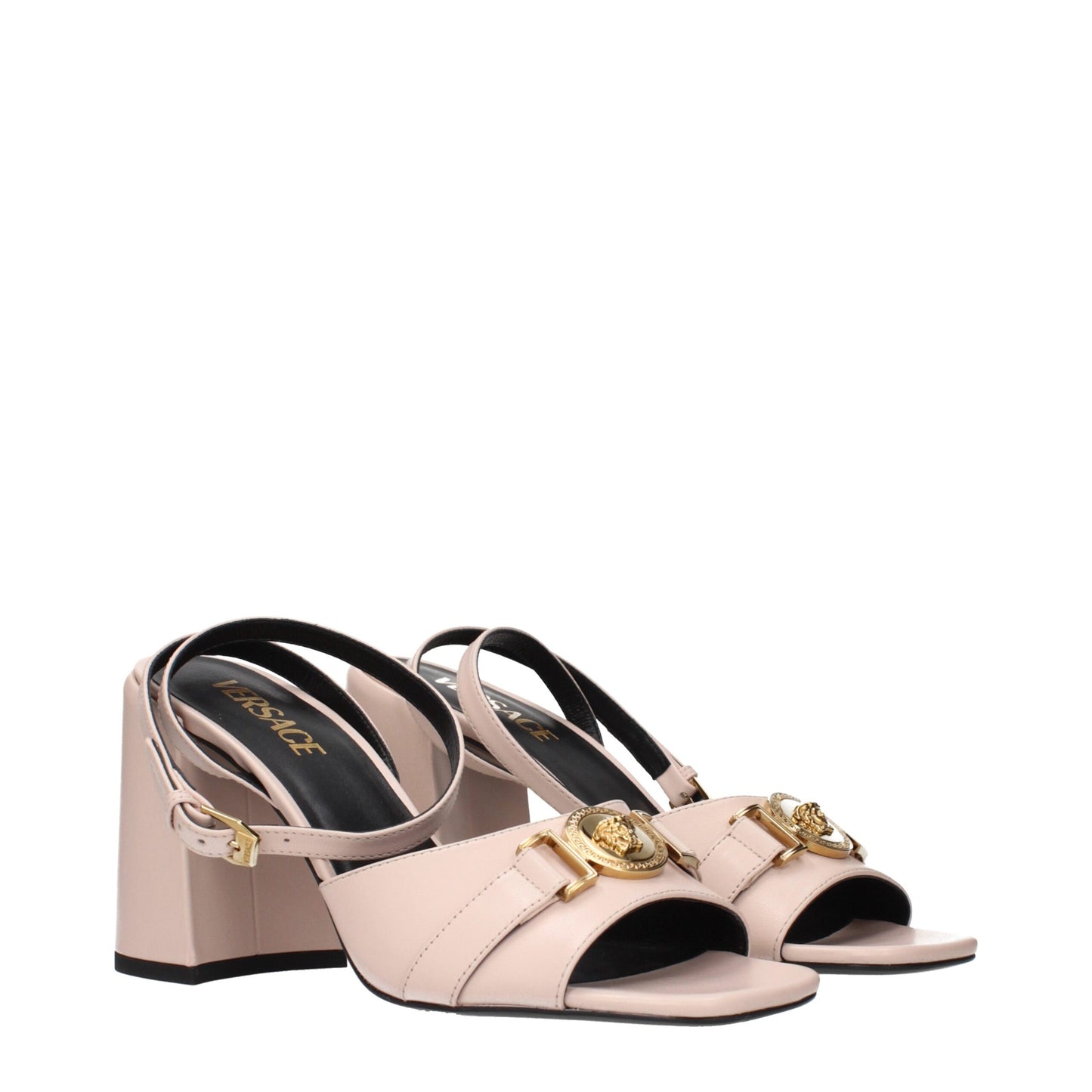 Versace Pink Leather Platforms
