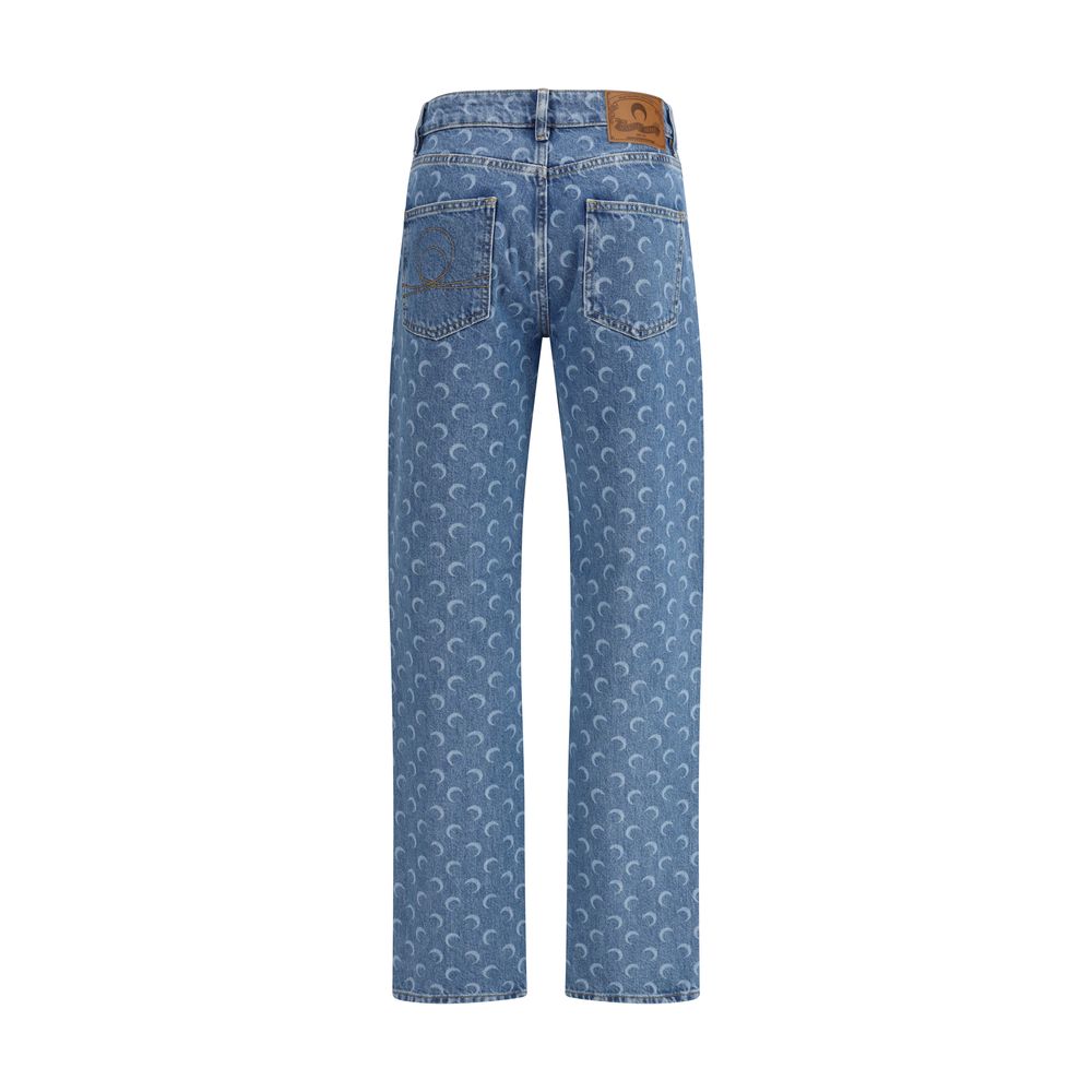 Marine Serre Moon Laser Straight Denim Jeans