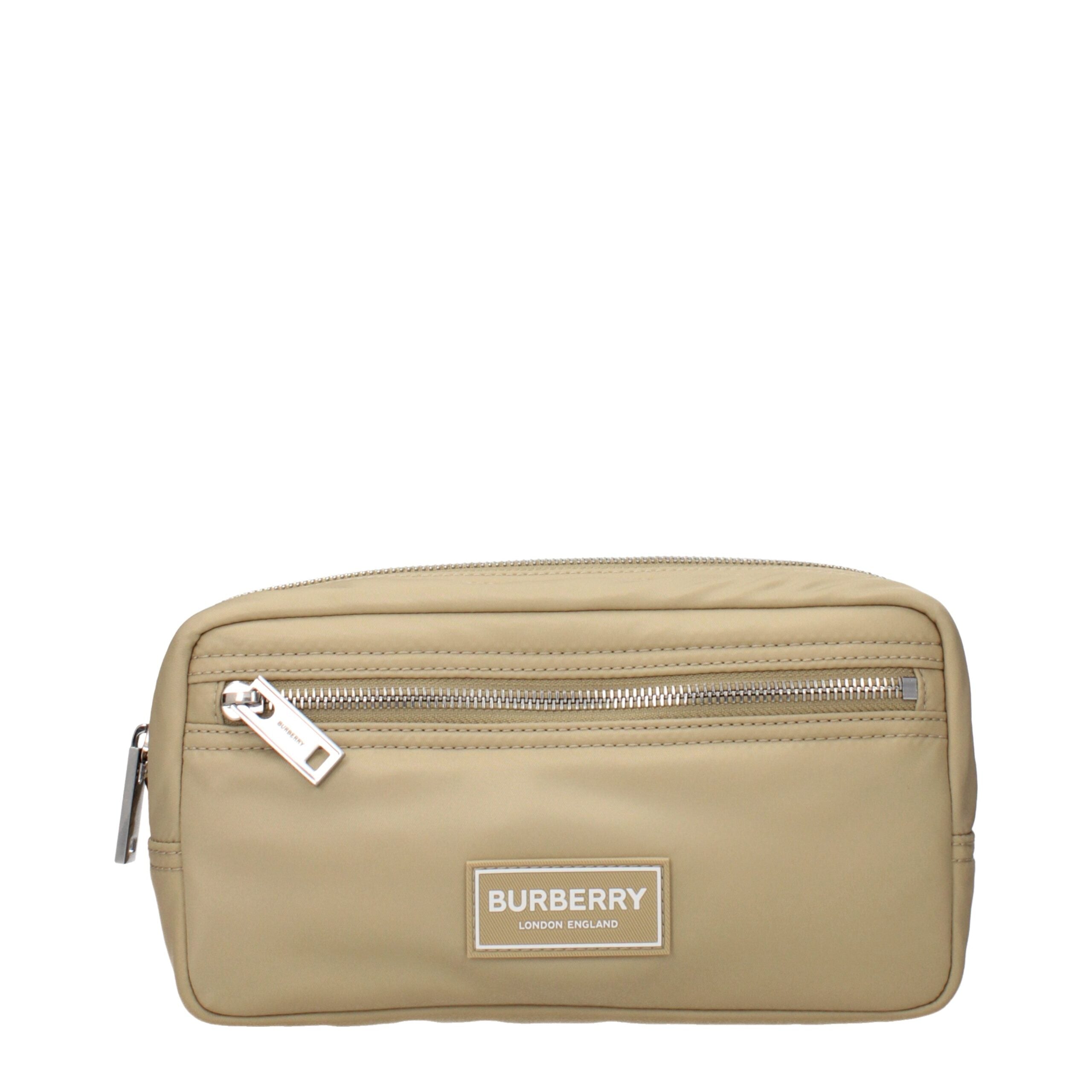 Burberry Beige Nylon Clutch Bags