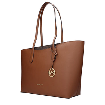 Michael Kors Brown Fabric Shoulder Bag
