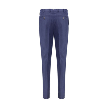 Brunello Cucinelli Blue Fleece Wool Pants