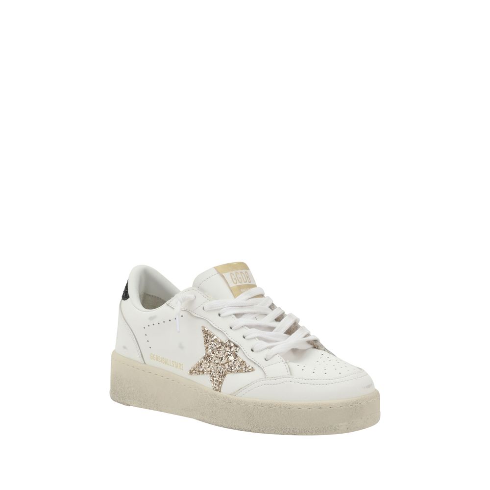 Golden Goose White Calf Leather Bos Taurus Low Top Sneakers