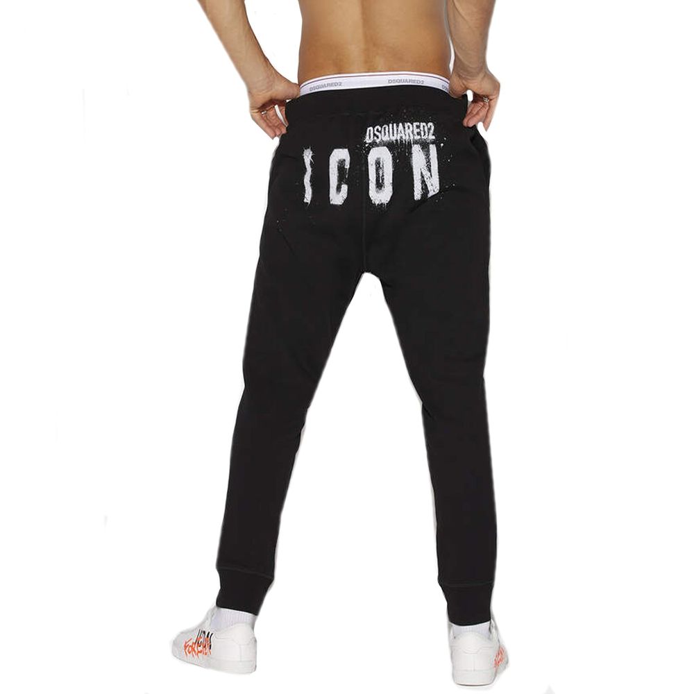 Dsquared² Black Cotton Joggers (Workout Pants)