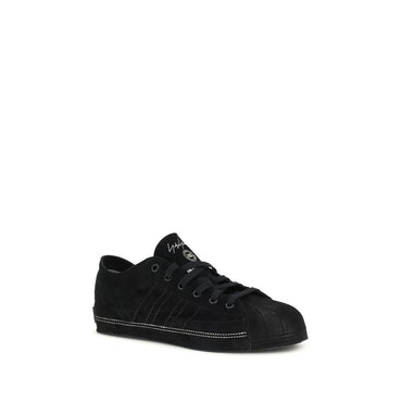 Y-3 Black Leather Low Top Sneakers