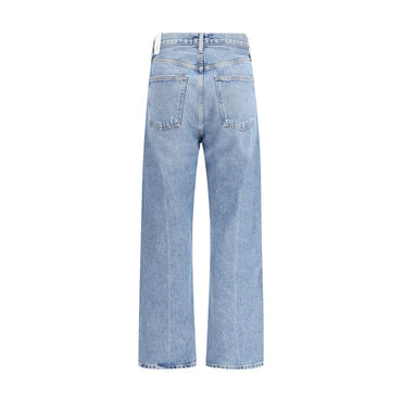 Agolde Blue Cotton Straight-Leg Jeans