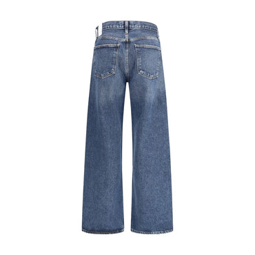 Agolde Blue Cotton Straight-Leg Jeans