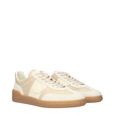 Valentino Garavani Beige Fabric Low Top Sneakers