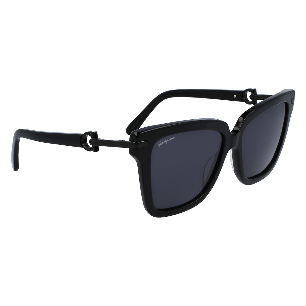 Ferragamo Black Acetate Sunglasses