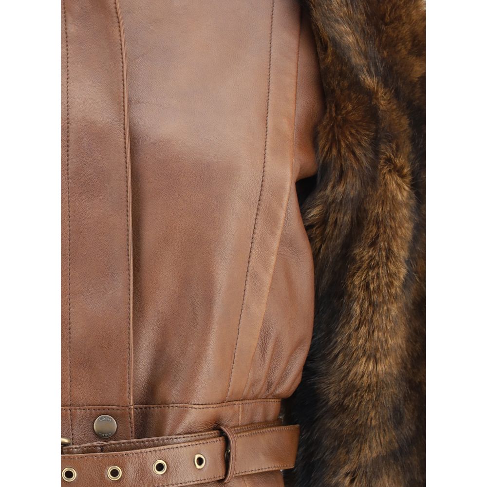 Chloé Brown Leather Jacket