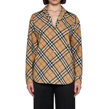 Burberry Brown Cotton Pattern Shirt