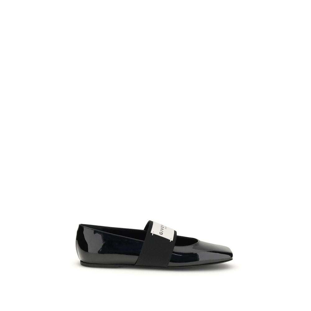 Givenchy Black Leather Ballet Flats
