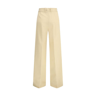 Ermanno Scervino Yellow Fleece Wool Dress Pants