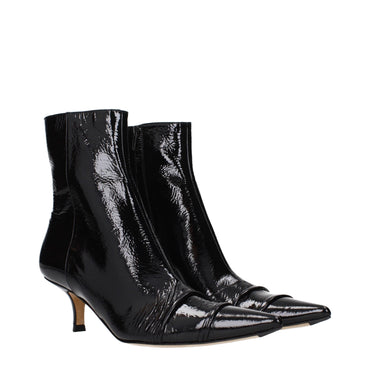 Maison Margiela Black Leather Ankle Boots