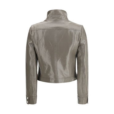 Courrèges Gray Cotton Full-Length Jacket