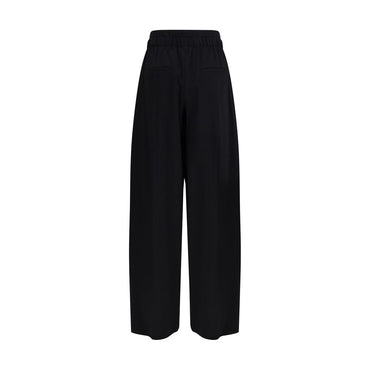 Max Mara Black Fleece Wool Casual Pants