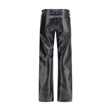 Agolde Black Leather Pants