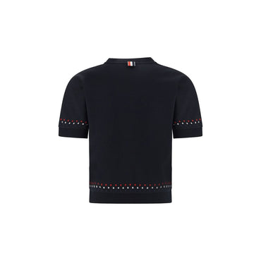 Thom Browne Black Cotton T-Shirt