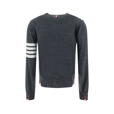 Thom Browne Gray Fleece Wool Polo Shirt
