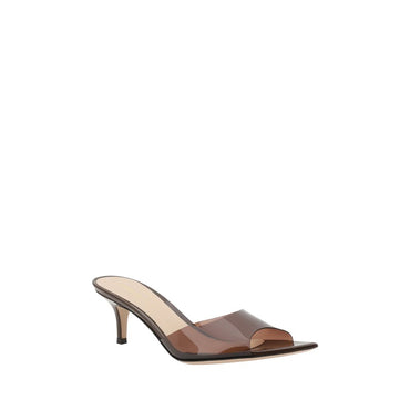 Gianvito Rossi Brown Polyurethane Stiletto Heel Sandals