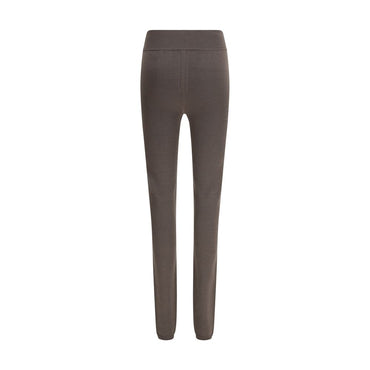 Rick Owens Gray Fleece Wool Leggings