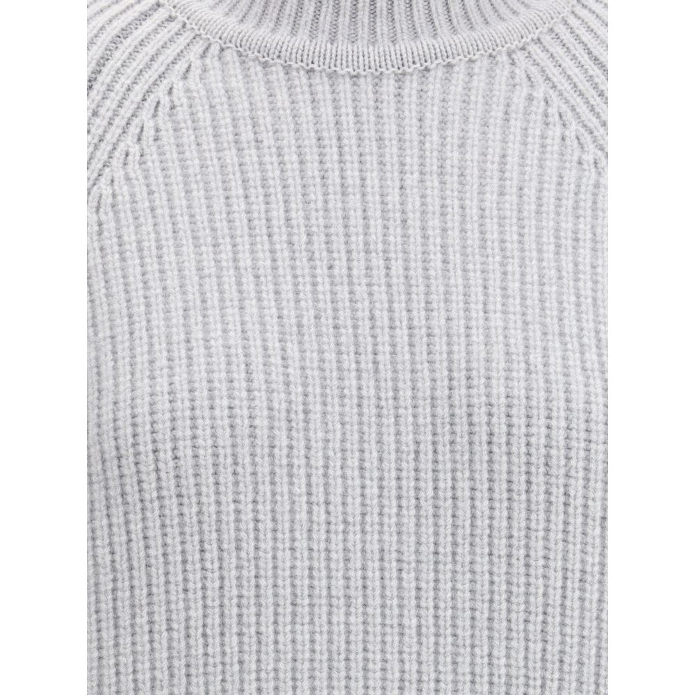 Balmain Gray Wool Sweatshirt