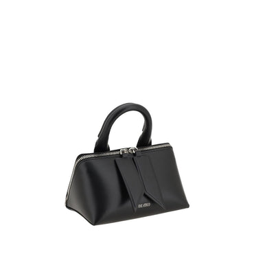 The Attico Black Calf Leather Bos Taurus Shoulder Bag