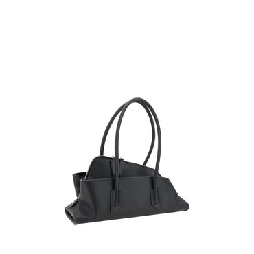 The Attico Black Calf Leather Bos Taurus Shoulder Bag
