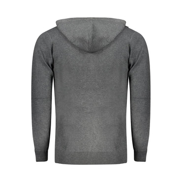 Norway 1963 Gray Polyester Men's Hooded Cardigan
