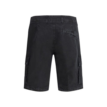 Stone Island Black Cotton Bermuda Shorts