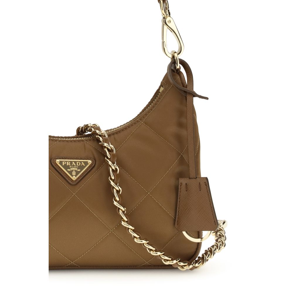 Prada Brown Recycled Polyamide Shoulder Bag