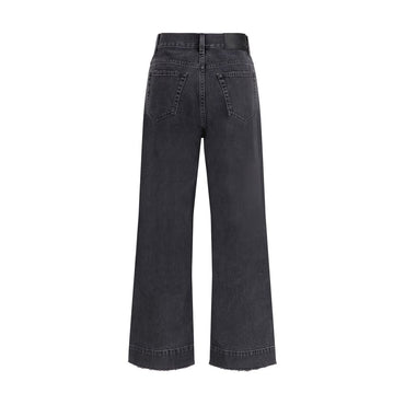 Chloé Black Cotton Cropped Jeans