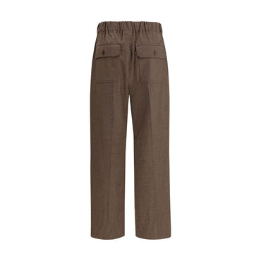 Max Mara Brown Wool Casual Pants